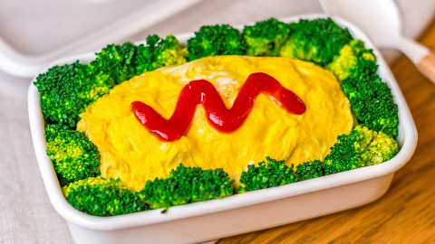 极简微波炉蛋包饭丨绵羊生存料理